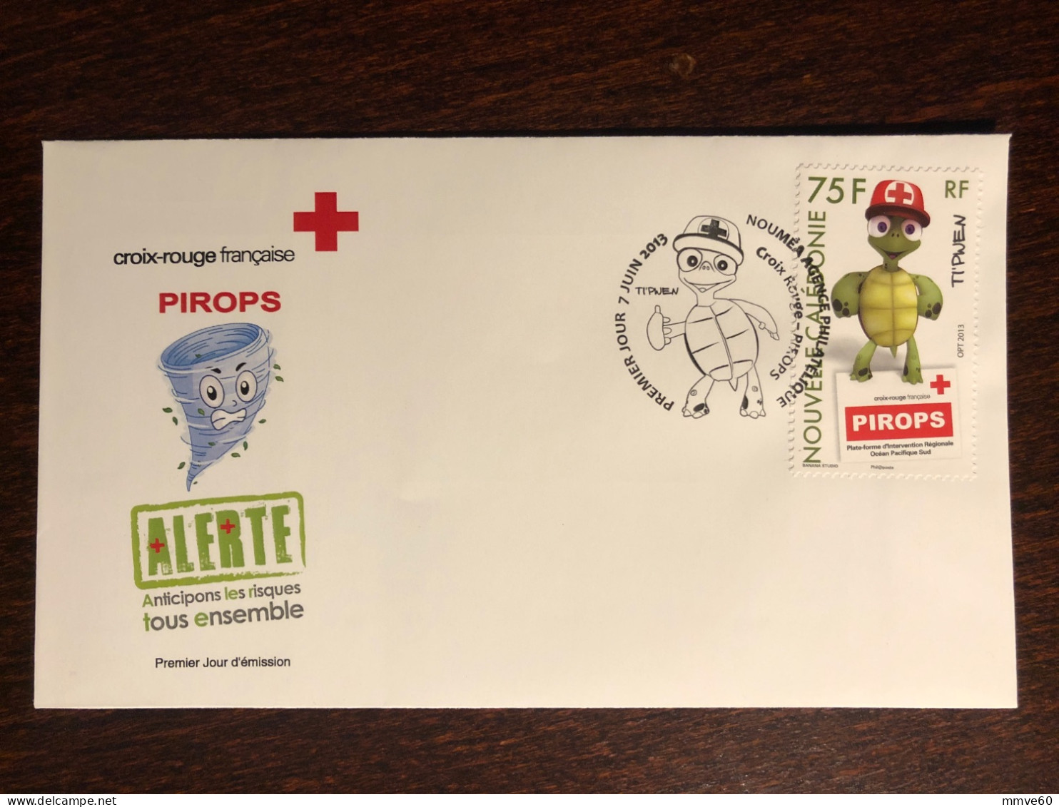 NEW CALEDONIA NOUVELLE CALEDONIE FDC COVER 2013 YEAR RED CROSS CROIX ROUGE HEALTH MEDICINE - Lettres & Documents