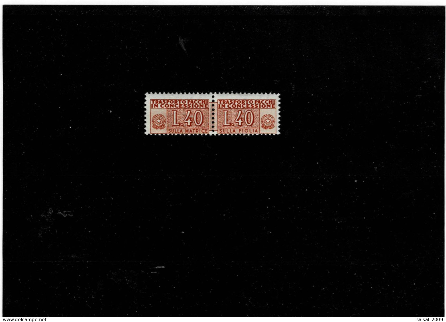 ITALIA REPUBBLICA ,"Pacchi In Concessione" 40L. Arancio Bruno ,MNH ,qualita Ottima - Consigned Parcels