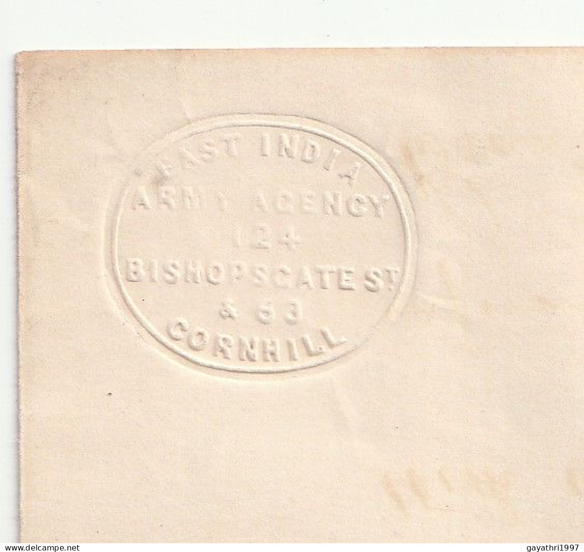 Great Britain 1850 1 Penny Red Color Stamp On Cover From( East India Letter Head ) Post Mark Mark 52 Good Condition (B14 - Brieven En Documenten