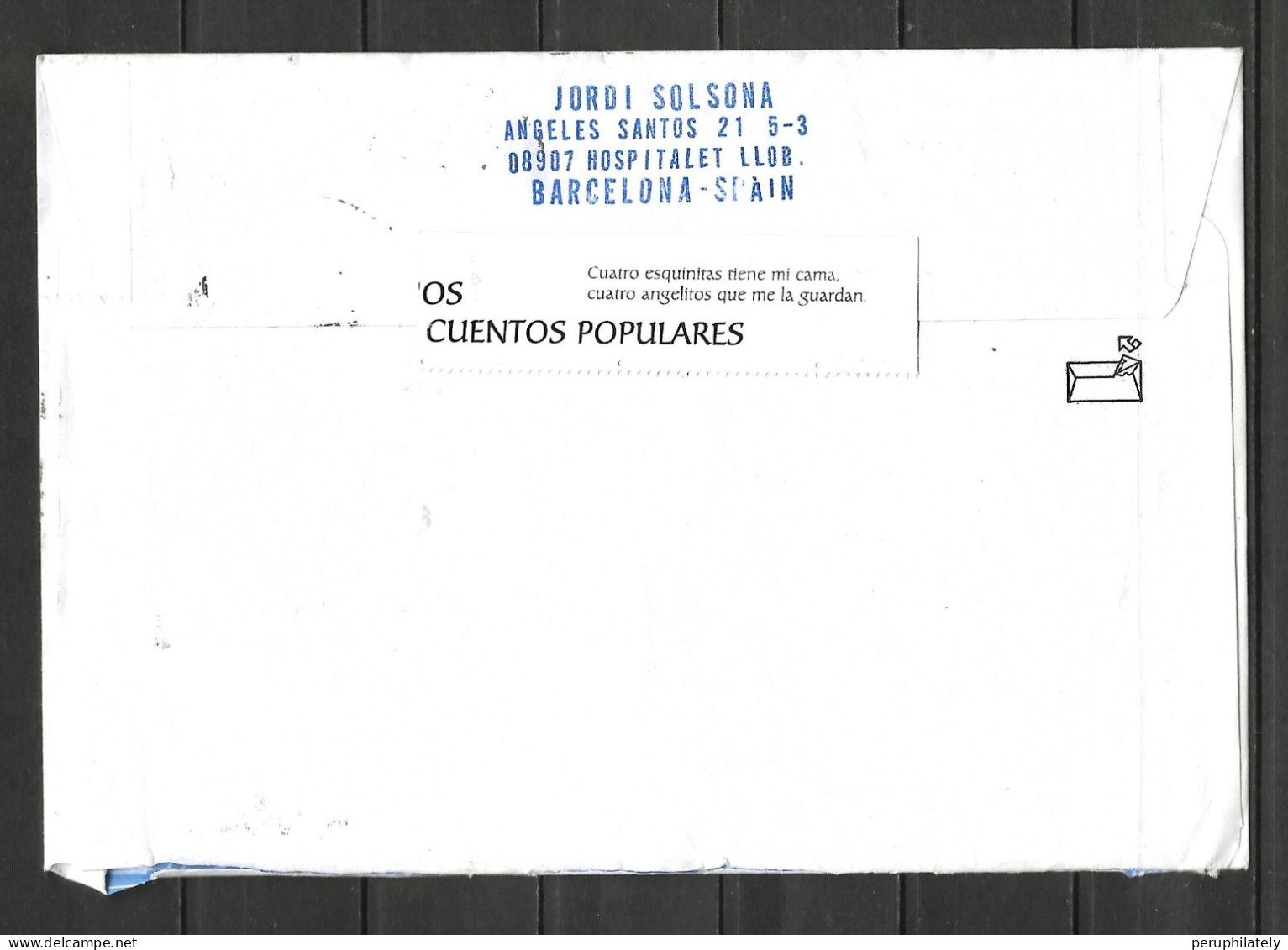 Spain Registered Cover With Ceramic Jar & Tourism Stamps Sent To Peru - Used Stamps