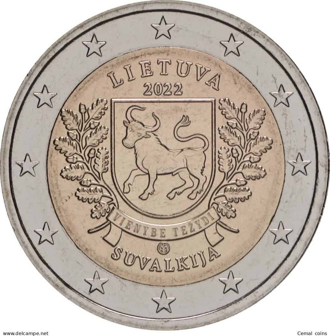 2 Euro 2022 Lithuania Coin - Suvalkija. - Lituania