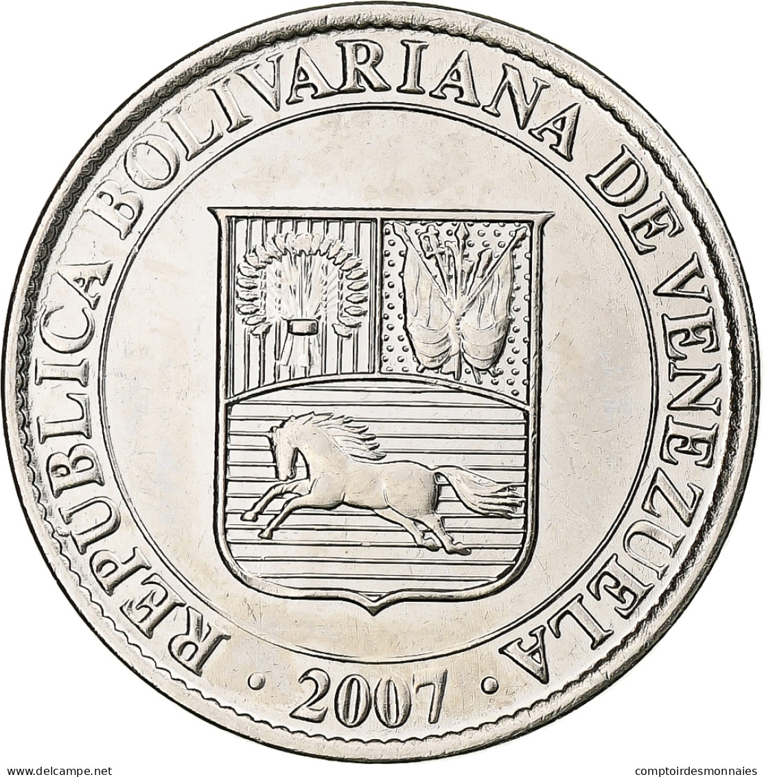 Venezuela, 12-1/2 Centimos, 2007, Maracay, Nickel Plaqué Acier, SPL, KM:90 - Venezuela