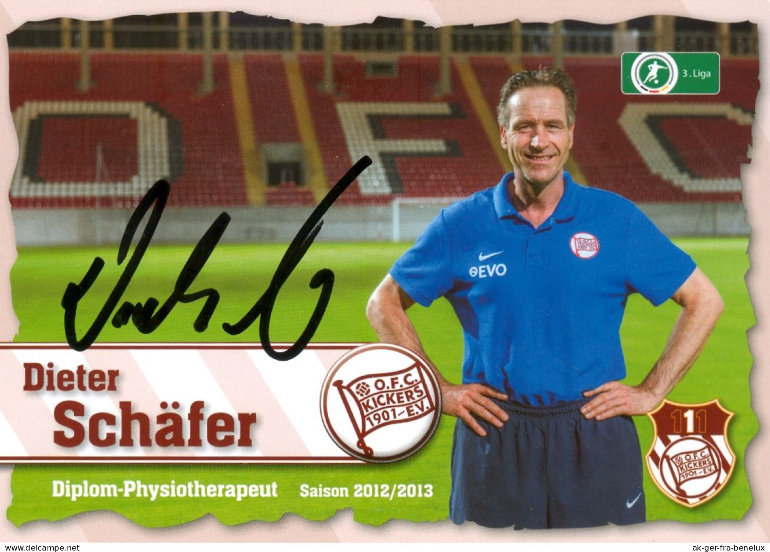 AK Dieter Schäfer Offenbacher Kickers 12-13 OFC Offenbach Am Main Autogrammkarte Fußball Football Deutschland Germany - Autographes