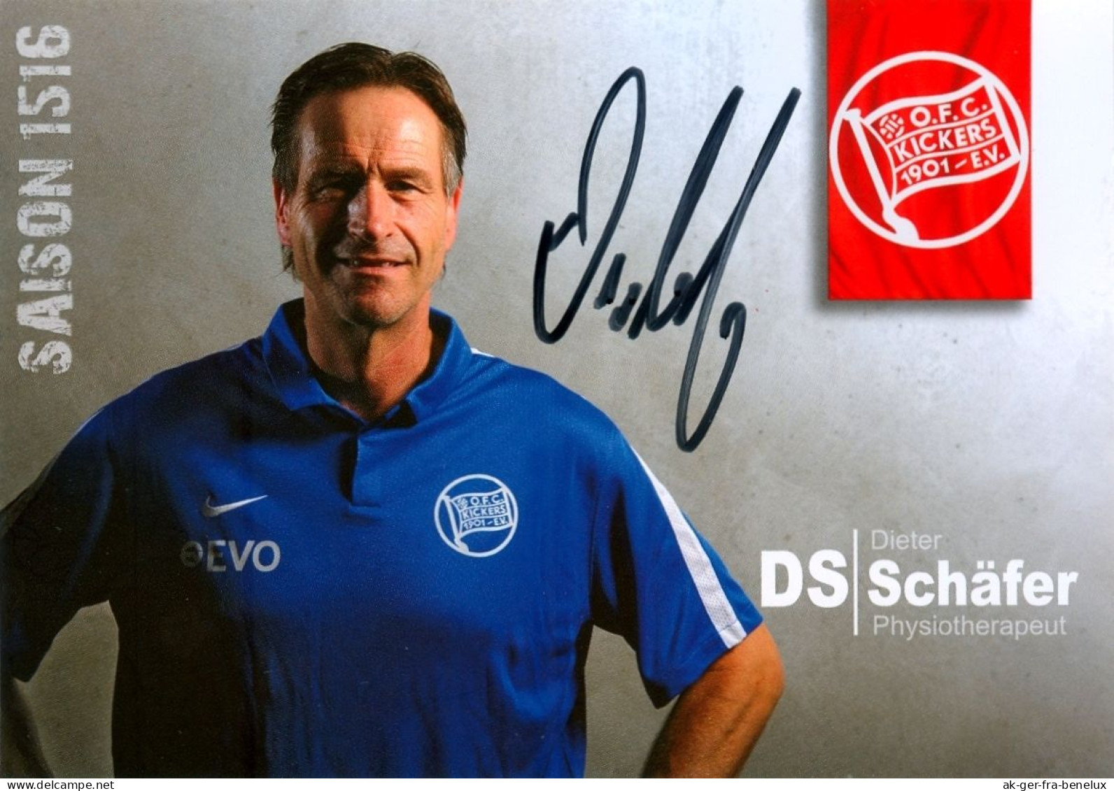 AK Dieter Schäfer Offenbacher Kickers 15-16 OFC Offenbach Am Main Autogrammkarte Fußball Football Deutschland Germany - Autografi