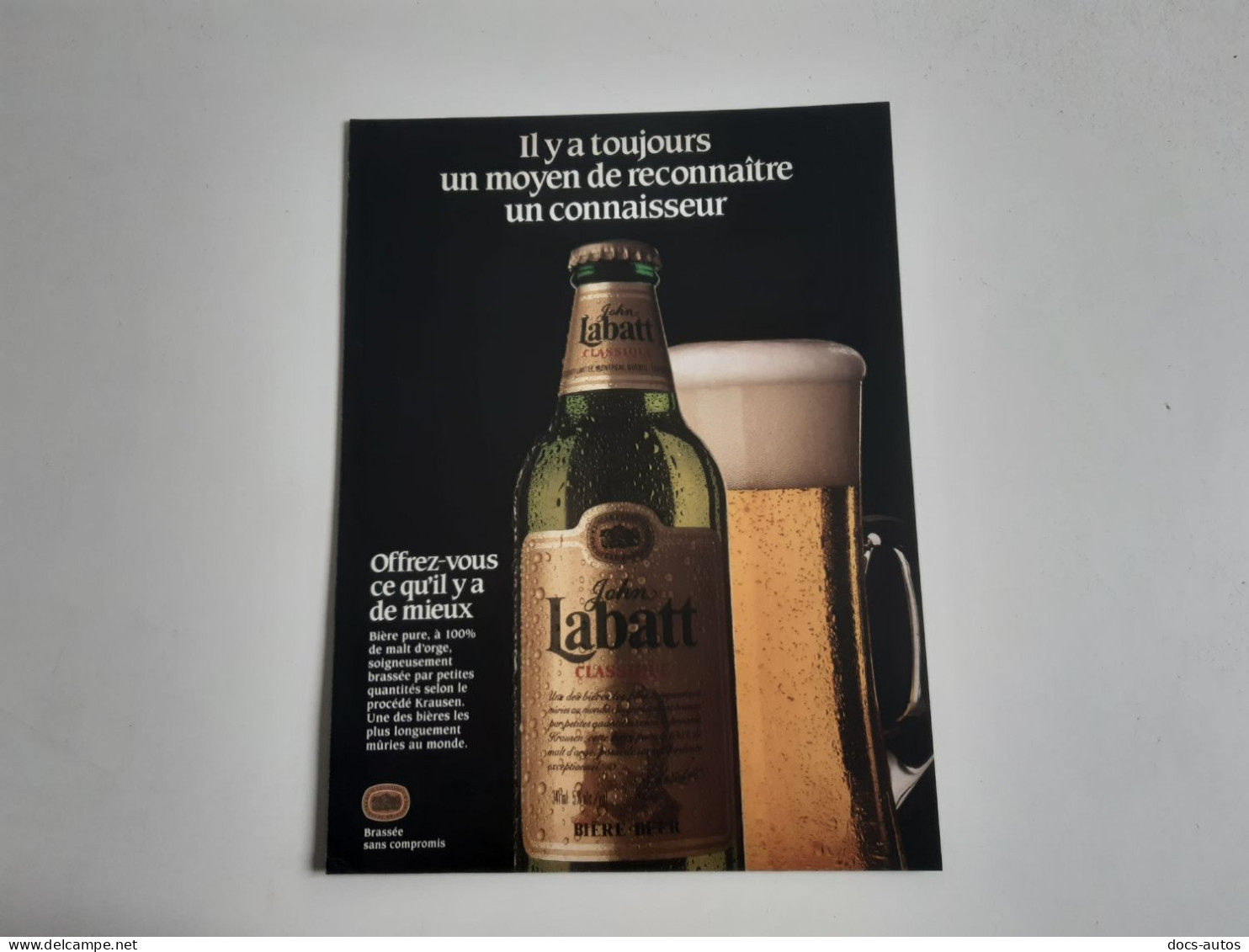 Bière John Labatt Classique - Publicité De Presse - Alcohol