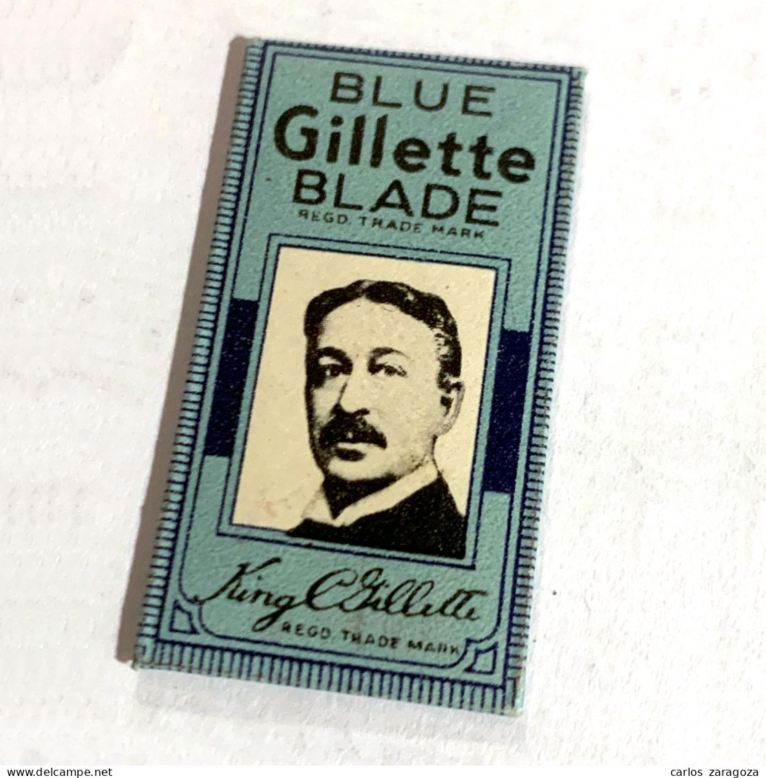 GILLETTE BLUE—Made In England—Vintage Razor Blade UNOPENED—Antigua Cuchilla De Afeitar SIN ABRIR - Razor Blades