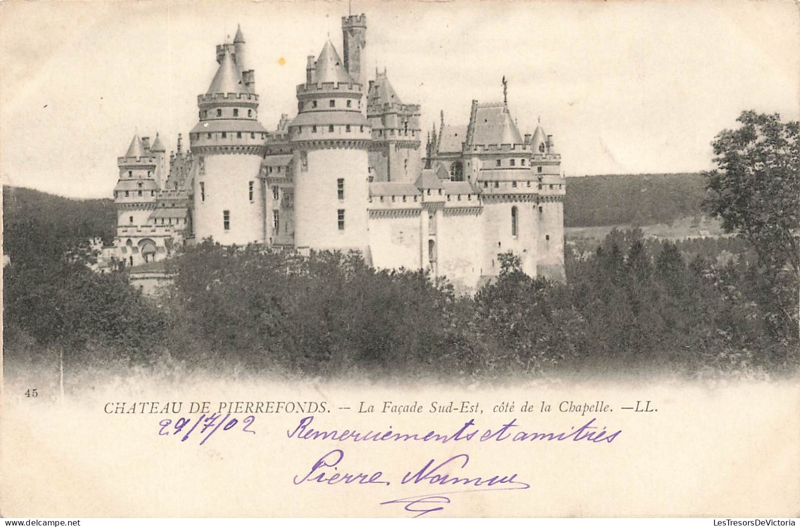 FRANCE - Château De Pierrefonds - Vue Générale De La Façade Sud-Est, Côté De La Chapelle - LL - Carte Postale Ancienne - Pierrefonds