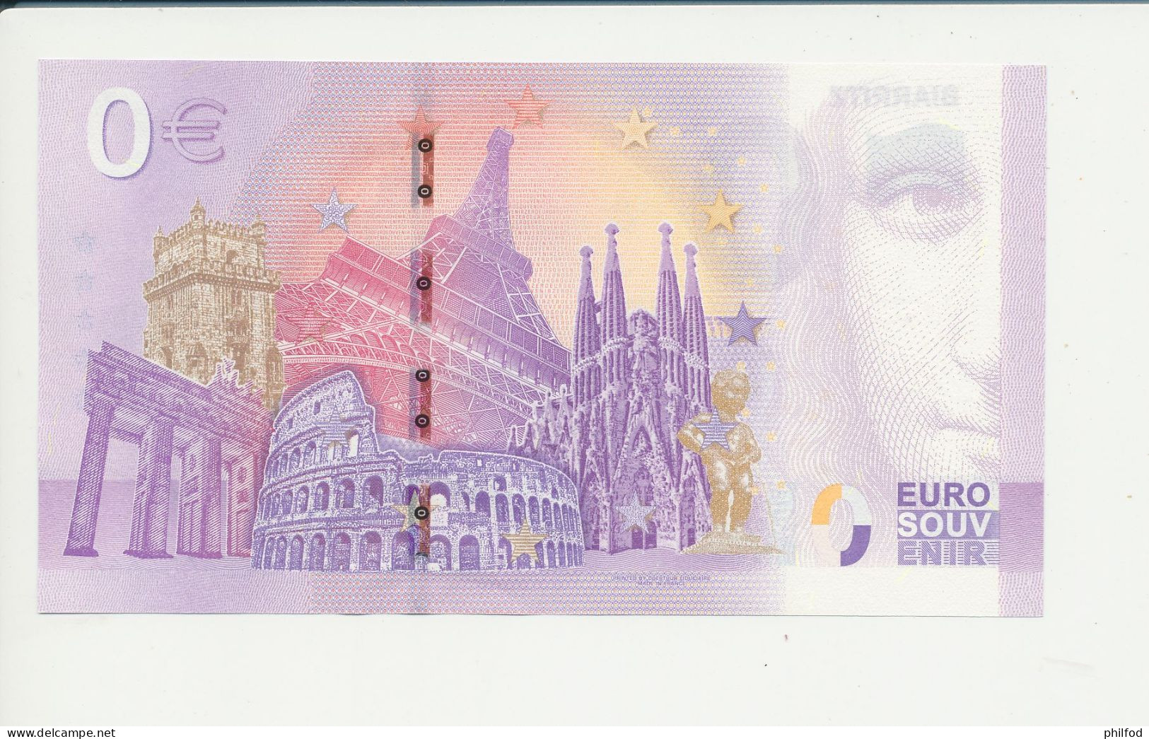 Billet Touristique  0 Euro  -BIARRITZ - UEEU - 2022-5 -  N° 4666 - Billet épuisé - Other & Unclassified