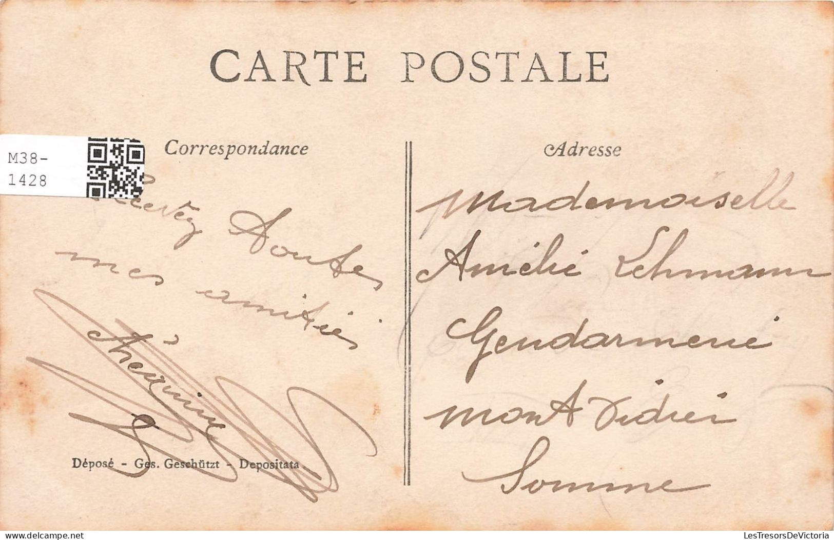 FANTAISIES - Femme - Tenant Une Lettre - Le Message Pour Vos Yeux Le Baiser Pour Votre Cœur - Carte Postale Ancienne - Women