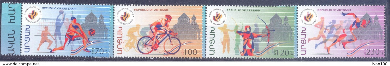 2019. Mountainous Karabakh, 7th Pan-Armenian Games, 4v,  Mint/** - Armenien