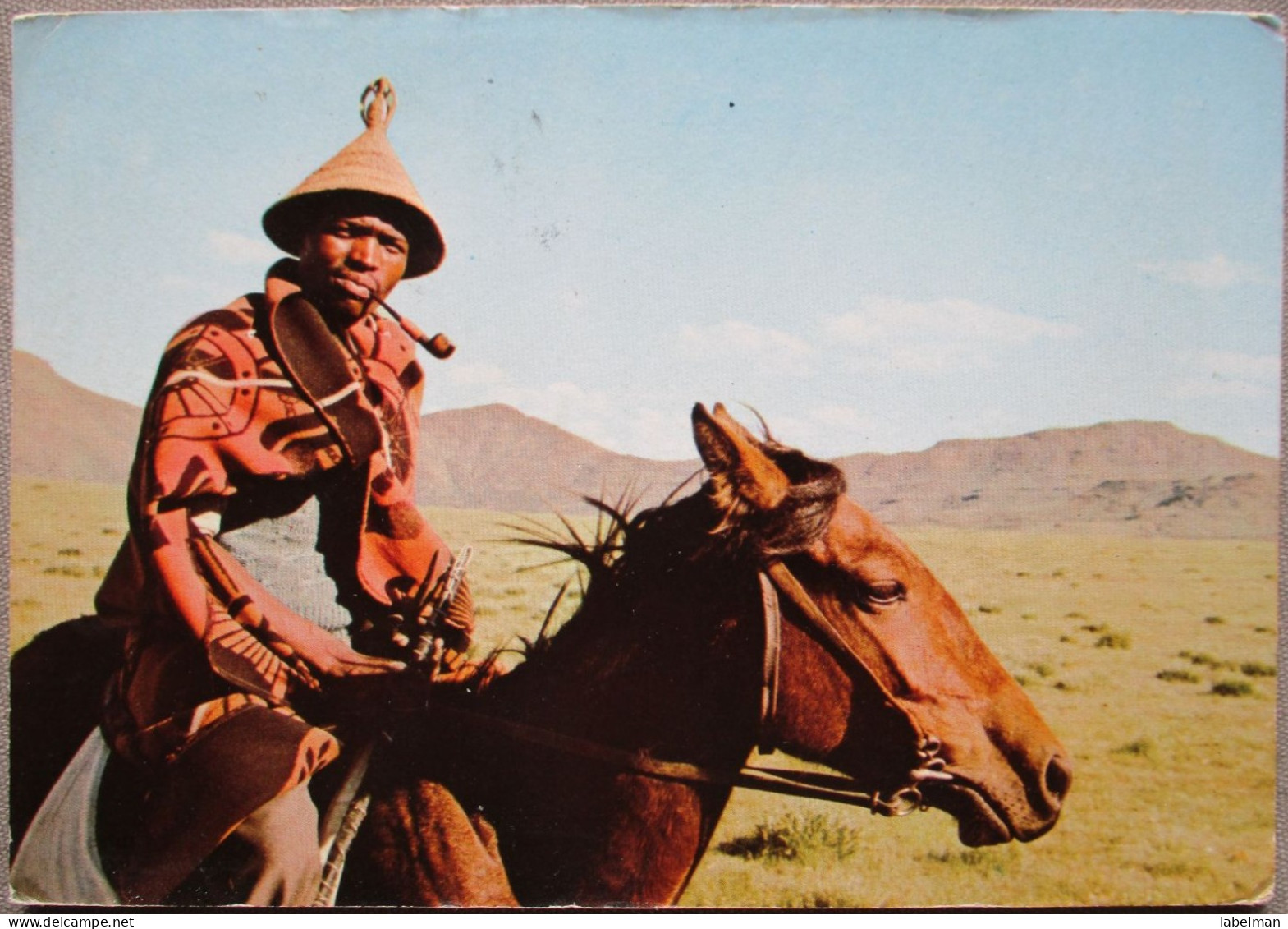 AFRICA LESOTHO MOSOTHO HORSEMAN TLOUTLE POSTCARD POSTKARTE ANSICHTSKARTE CARTE POSTALE CARTOLINA CARD - Nigeria