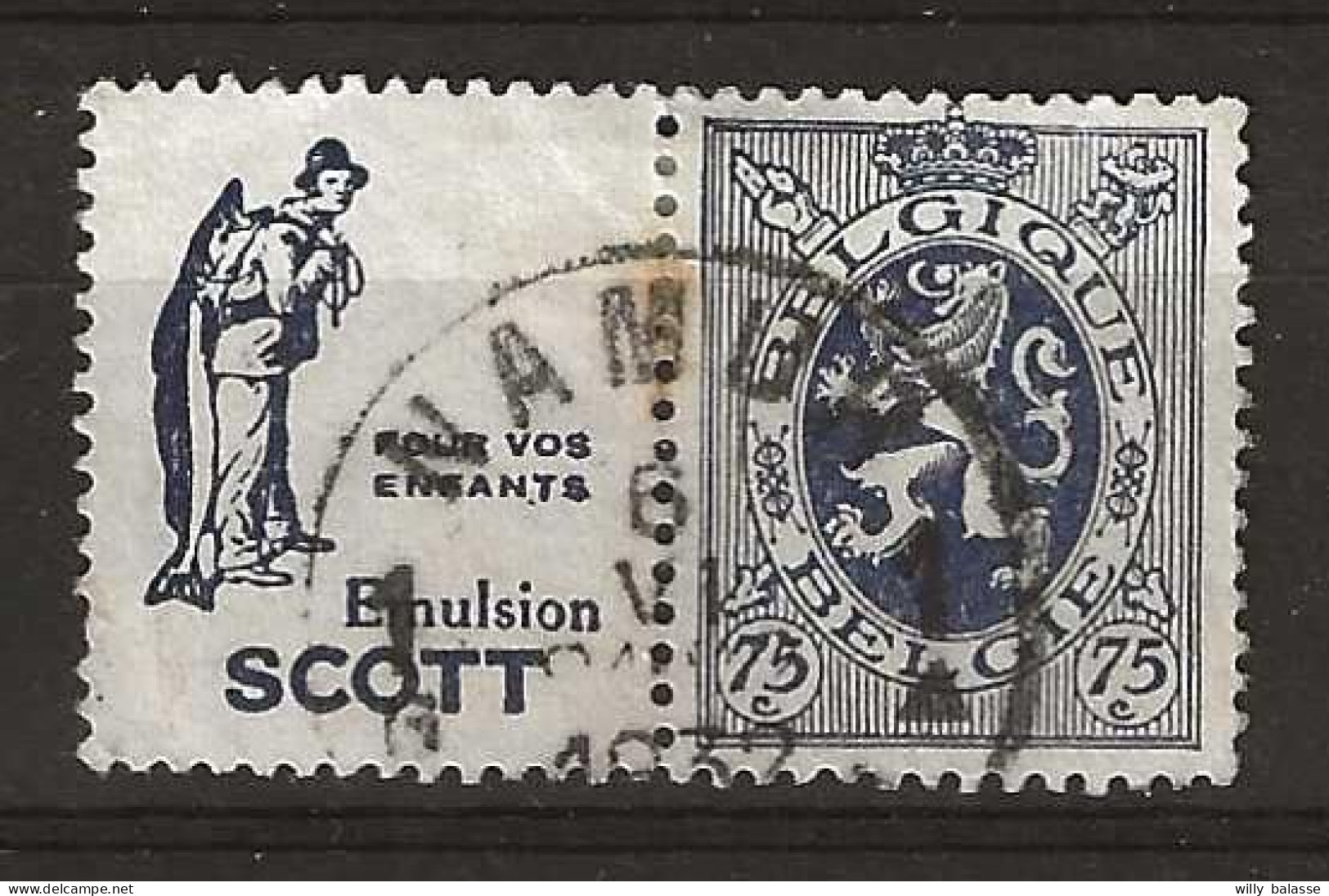 75c Bleu Emultion Scott  Enfants Obl NAMUR /1932 - Used