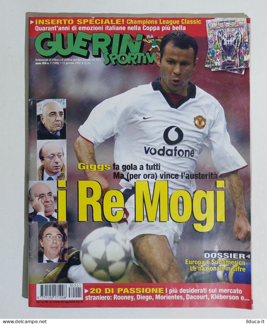 43936 Guerin Sportivo A. XCII N. 1 2003 - Ryan Giggs - Mogi, Galliani - Sports