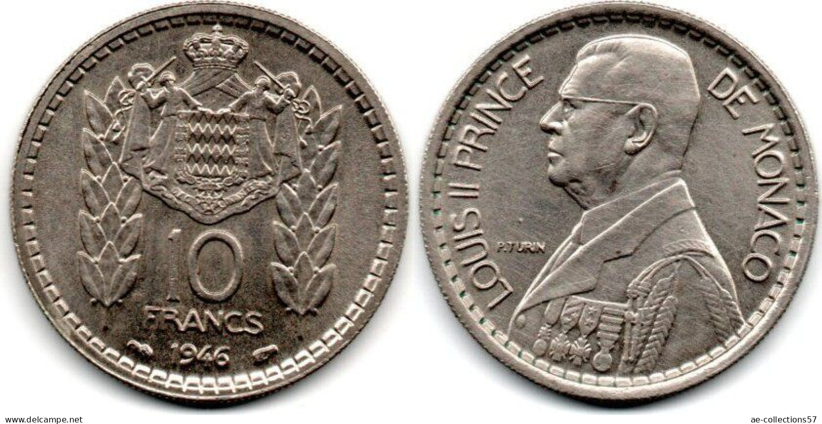 MA 30520  / Monaco 10 Francs 1946 SUP - 1922-1949 Luigi II