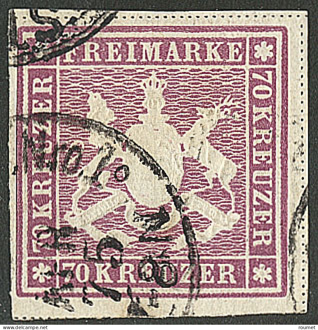 Wurtemberg. No 43a, 70k Violet. - TB. - R - Other & Unclassified