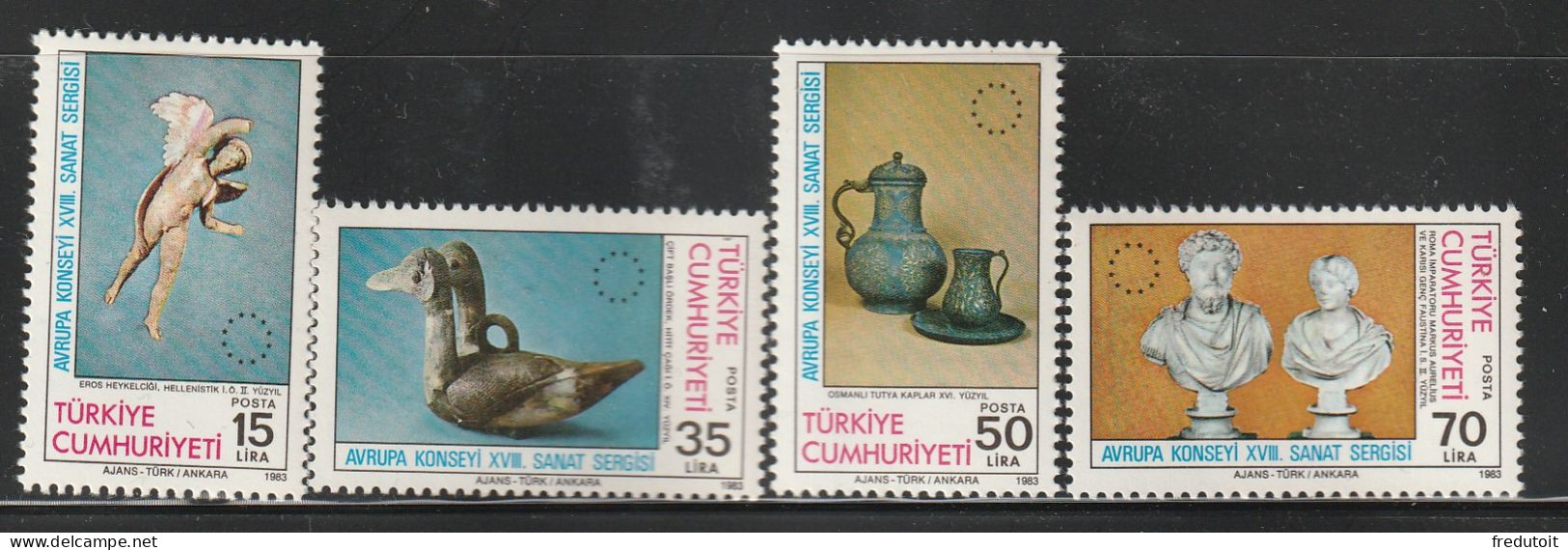 TURQUIE - N°2394/7 ** (1983) Conseil De L'Europe - Unused Stamps