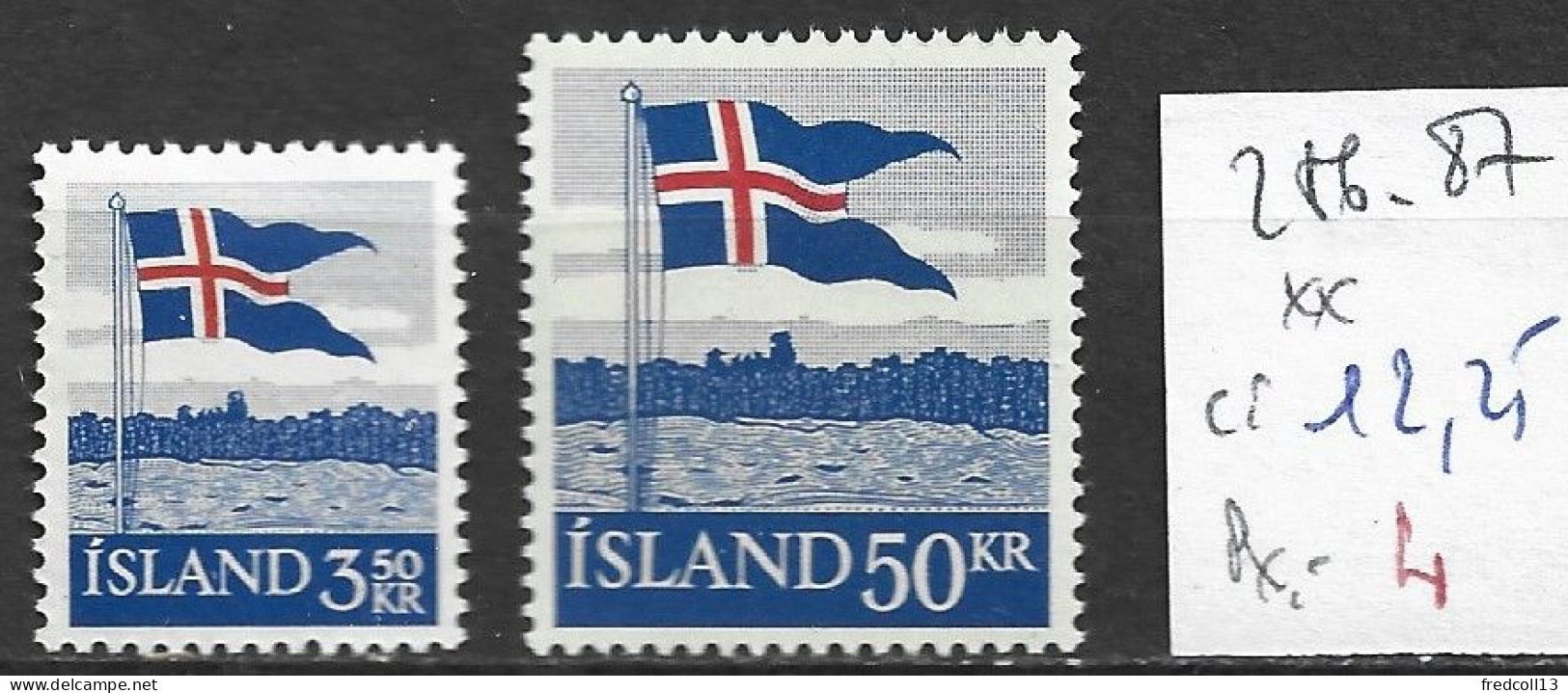 ISLANDE 286-87 ** Côte 12.25 € - Unused Stamps