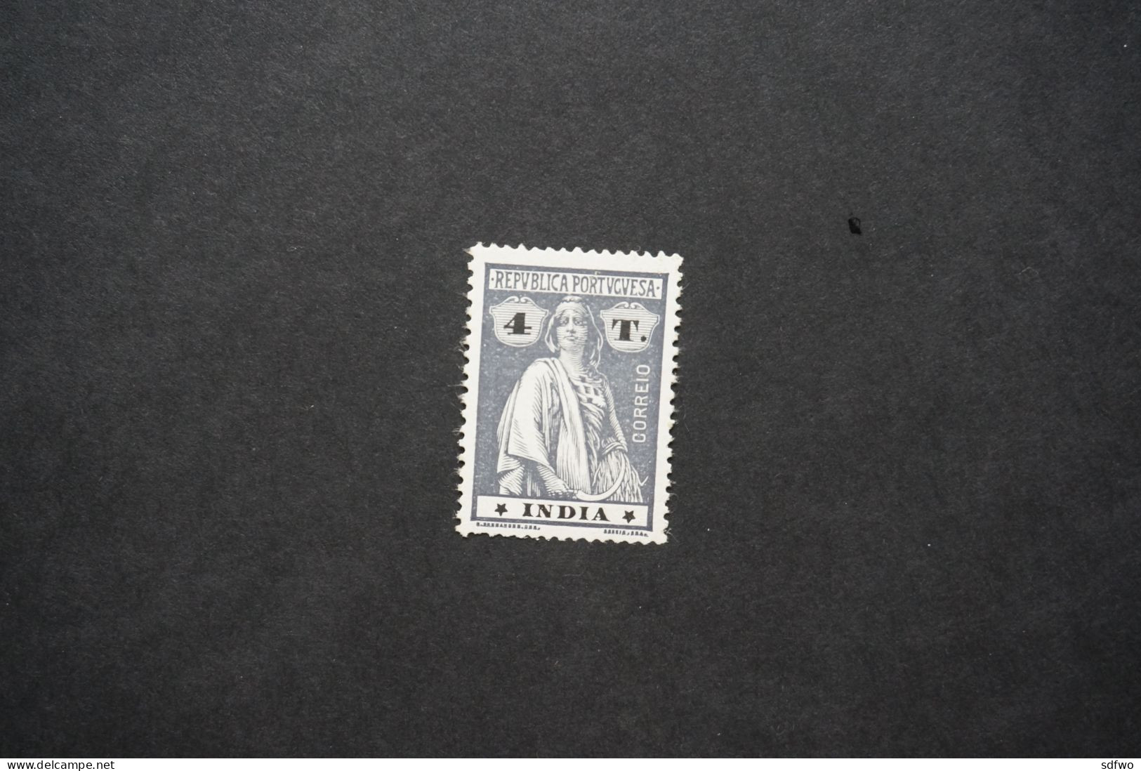 (T8) Portuguese India - 1914 Ceres 4 Tg (Perf. 15 X 14) - Af. 267 (MNH) - India Portoghese