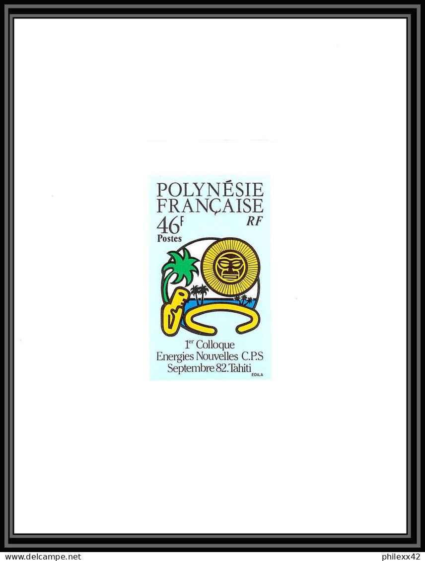 1523 épreuve De Luxe / Deluxe Proof Polynésie (Polynesia) N° 185 Energies Energy Nouvelles TTB - Non Dentellati, Prove E Varietà