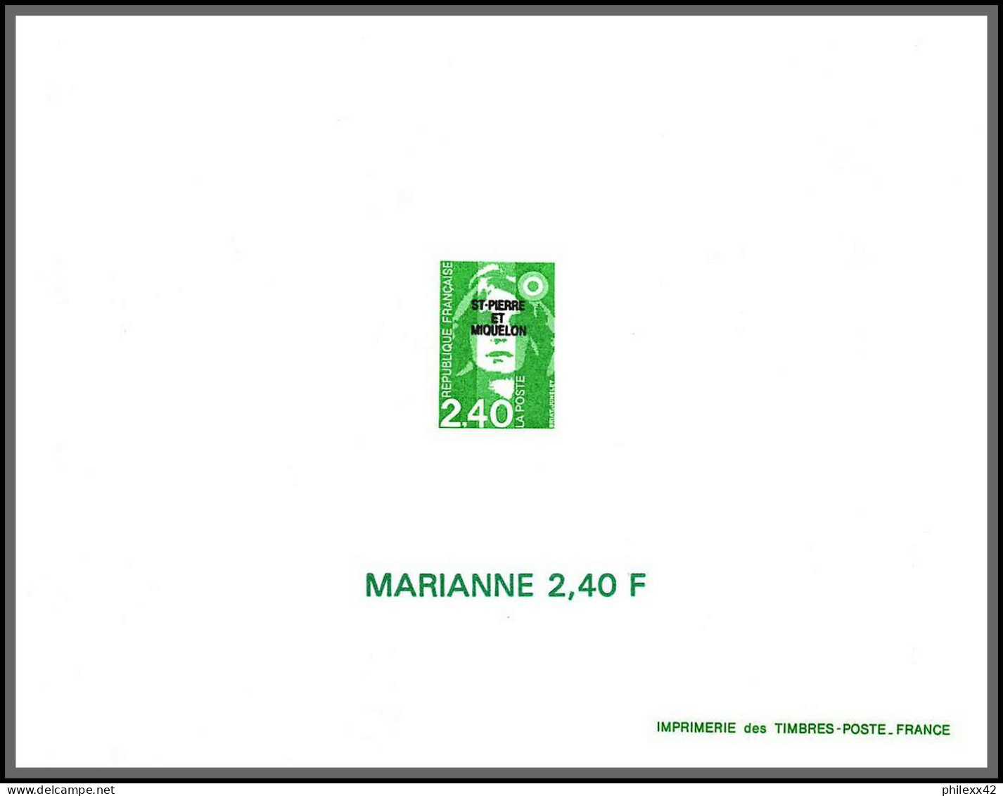 2219z/ Saint-Pierre Et Miquelon N°587/589 Marianne Du Bicentenaire Proof  Bloc Gommé ** Mnh 1993 RRR - Geschnittene, Druckproben Und Abarten