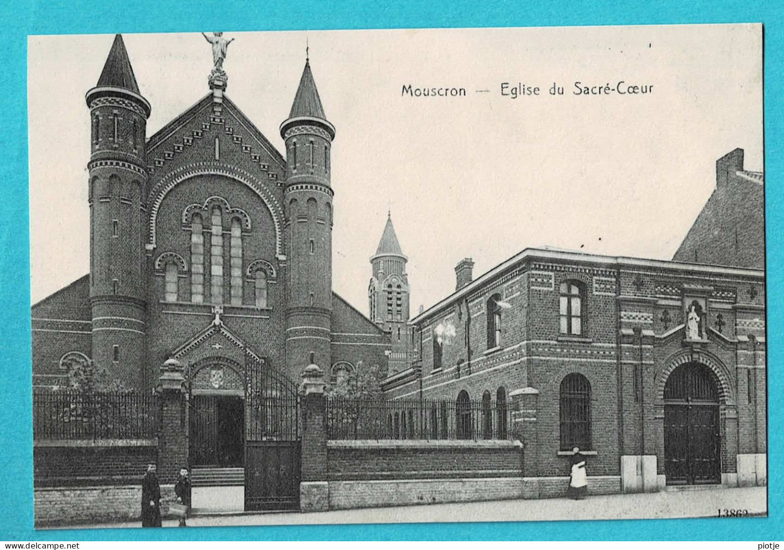 * Mouscron - Moeskroen (Hainaut - La Wallonie) * (nr 13862) église Du Sacré Coeur, Church, Kerk, Kirche, Old, Rare - Mouscron - Moeskroen