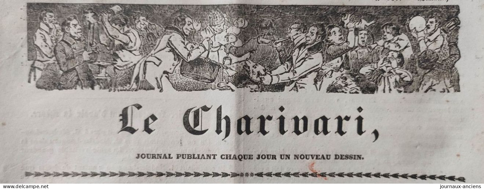 1833 Journaux Satirique Anciens " LE CHARIVARI " - LOUIS PHILIPPE - LE PAUVRE PECHEUR - Dessin BENJAMIN ROUBAUD ? - 1800 - 1849