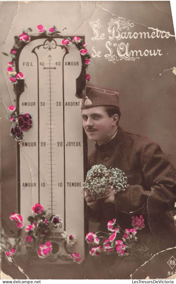 FANTAISIES - Le Baromètre De L'amour - Colorisé - Carte Postale Ancienne - Men