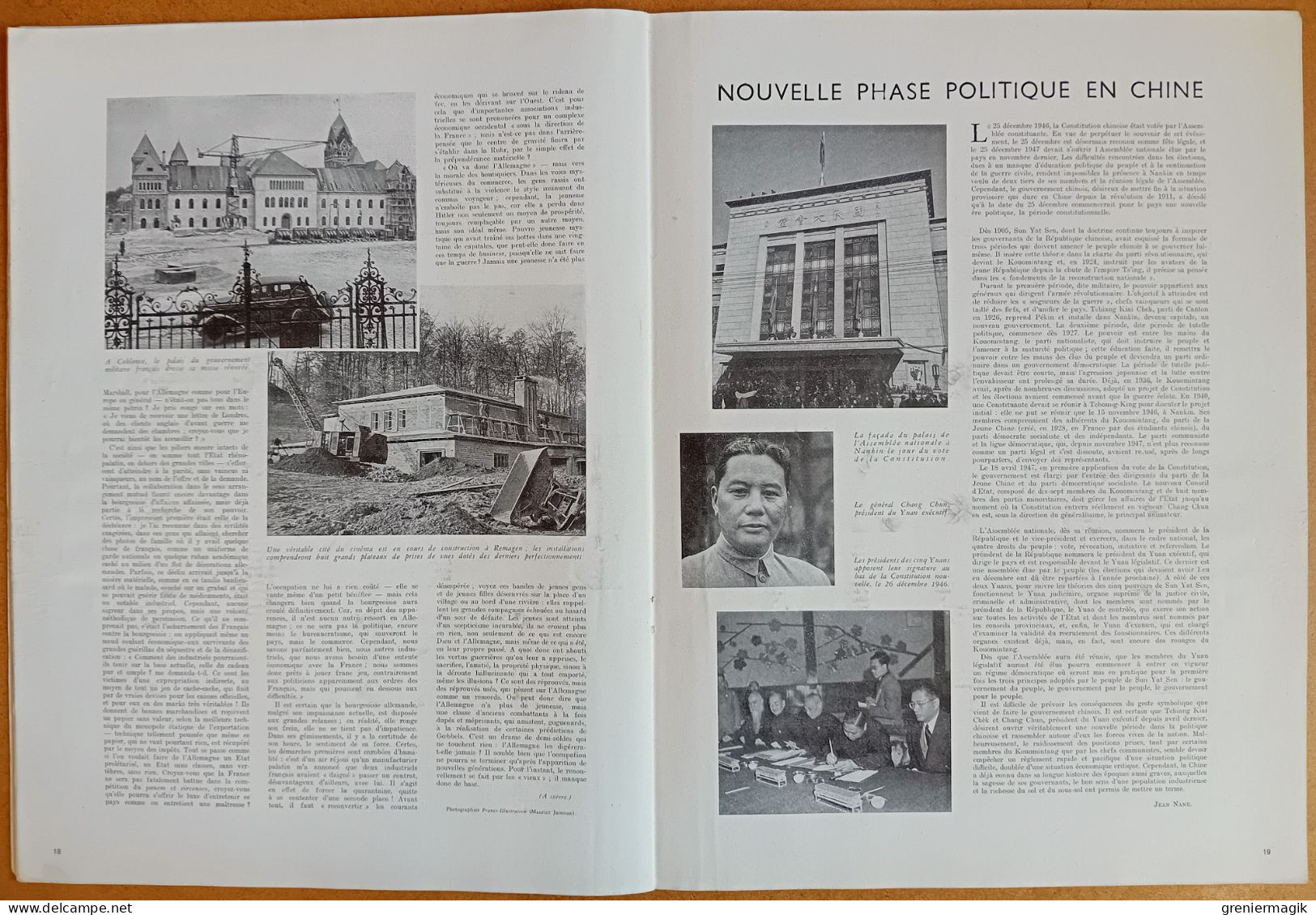 France Illustration N°118 03/01/1948 Ecoles de l'air (Salon-de-Provence)/Rhénanie/Abri d'Hitler/Iles Comores/Chine/