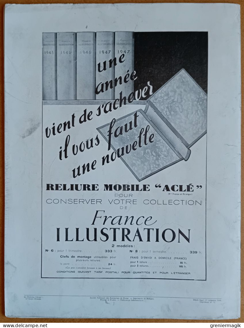 France Illustration N°119 10/01/1948 De Gaulle à Saint-Etienne/Rhénanie/Ecoles de l'air/Victor-Emmanuel III est mort