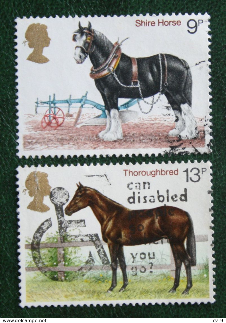 British Horses Pferd Cheval (Mi 769 772) 1978 Used Gebruikt Oblitere ENGLAND GRANDE-BRETAGNE GB GREAT BRITAIN - Oblitérés