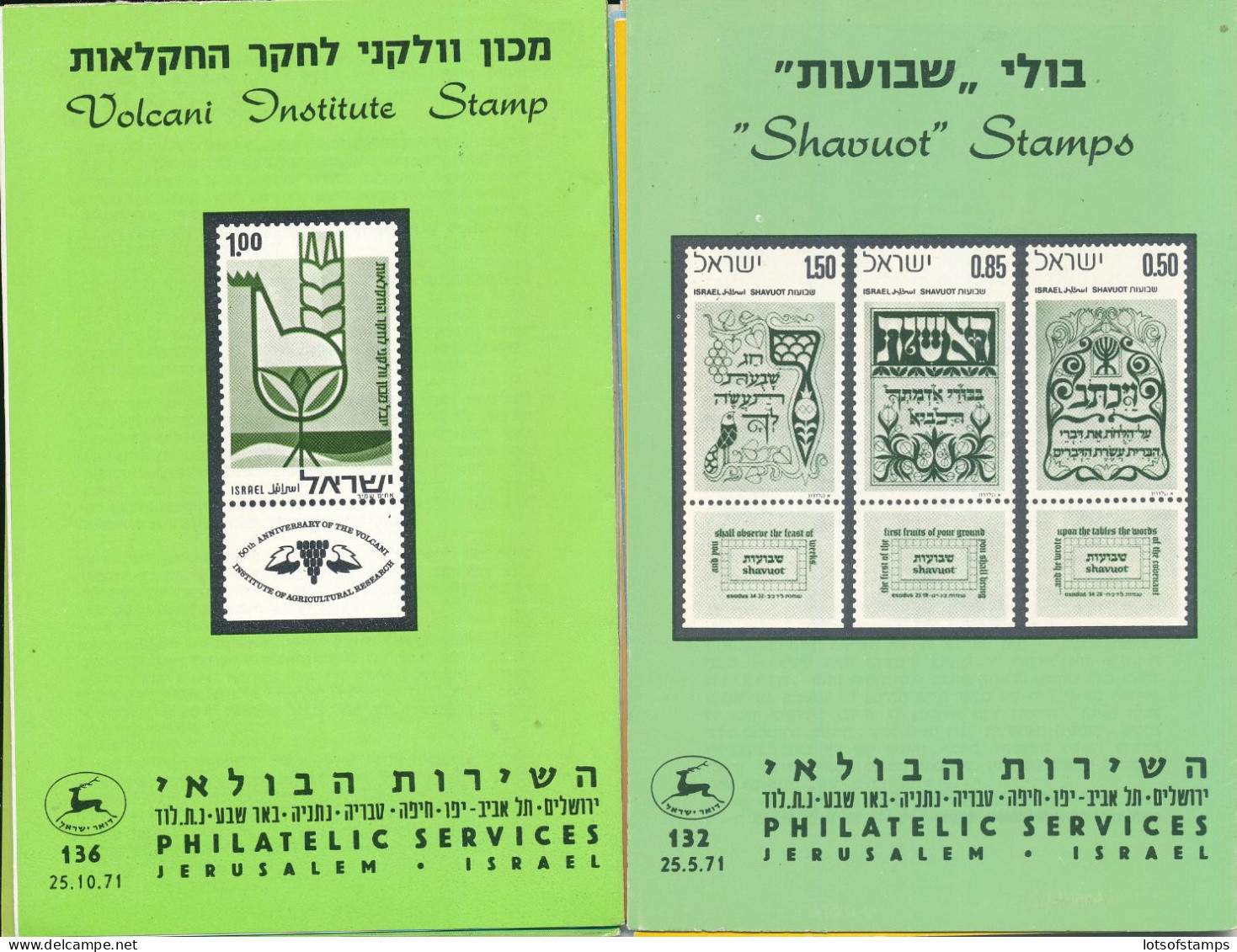 ISRAEL 1971 COMPLETE YEAR SET OF POSTAL SERVICE BULLETINS - MINT - Storia Postale