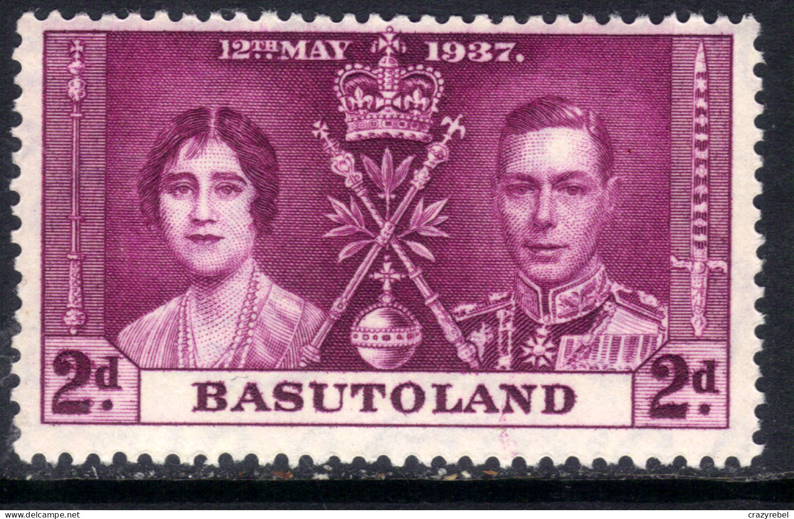 Basutoland 1937 KGV1 2d Bright Purple Coronation Umm SG 16 ( J1455 ) - 1933-1964 Kronenkolonie