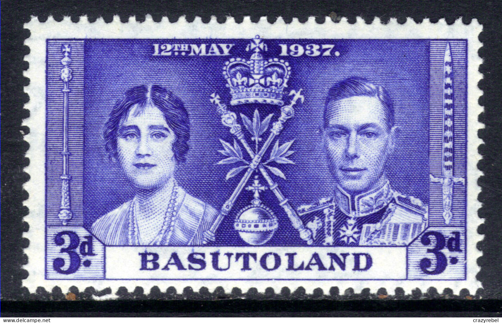 Basutoland 1937 KGV1 3d Bright Blue Coronation Umm SG 17 ( D845 ) - 1933-1964 Kronenkolonie