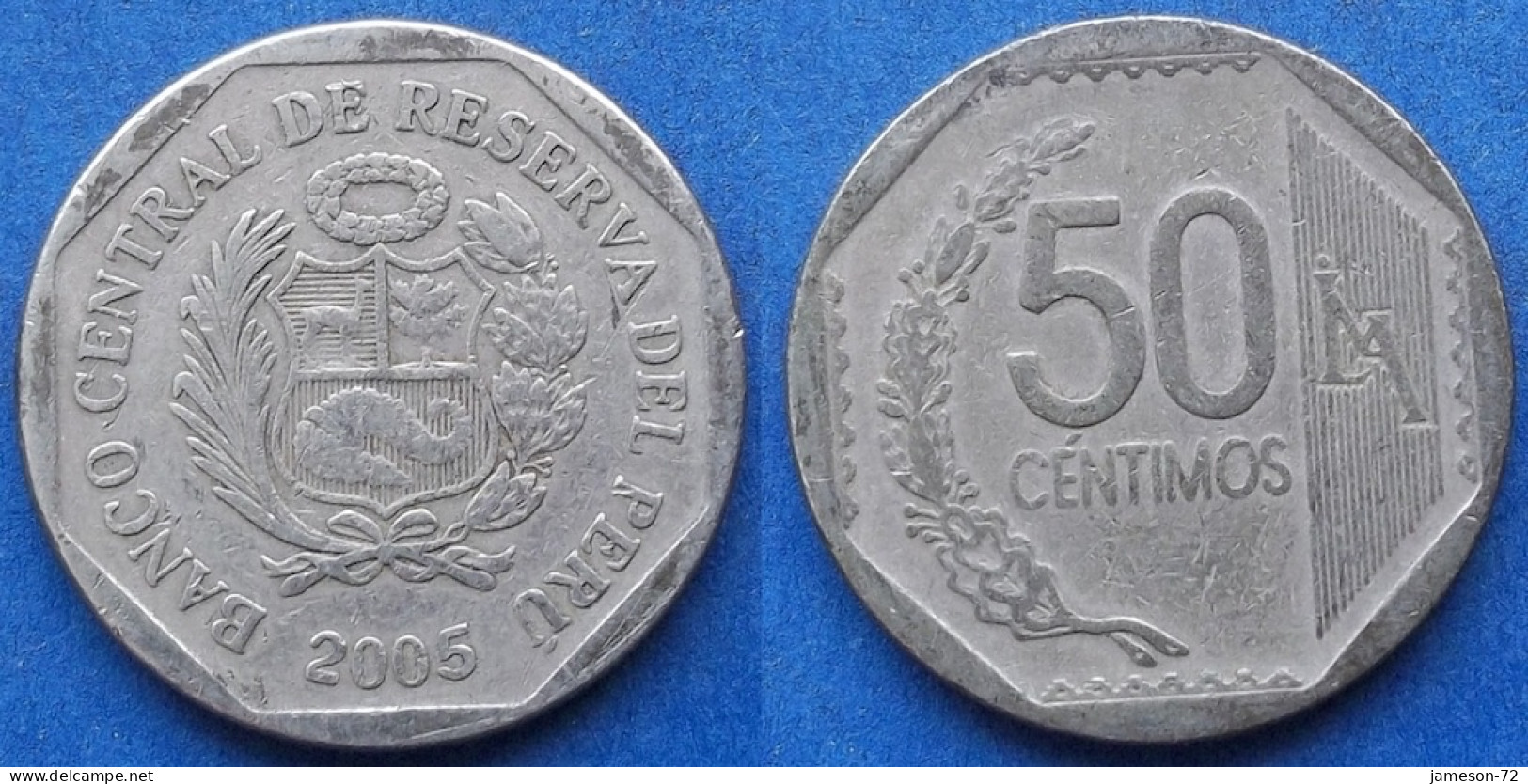 PERU - 50 Centimos 2005 KM# 307.4 Monetary Reform (1991) - Edelweiss Coins - Peru