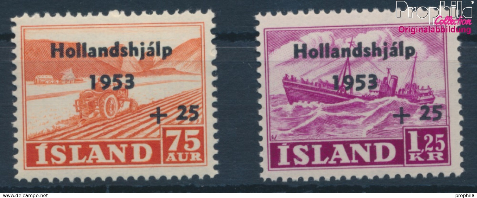 Island 285-286 (kompl.Ausg.) Postfrisch 1953 Hochwassergeschädigte (10293713 - Nuevos