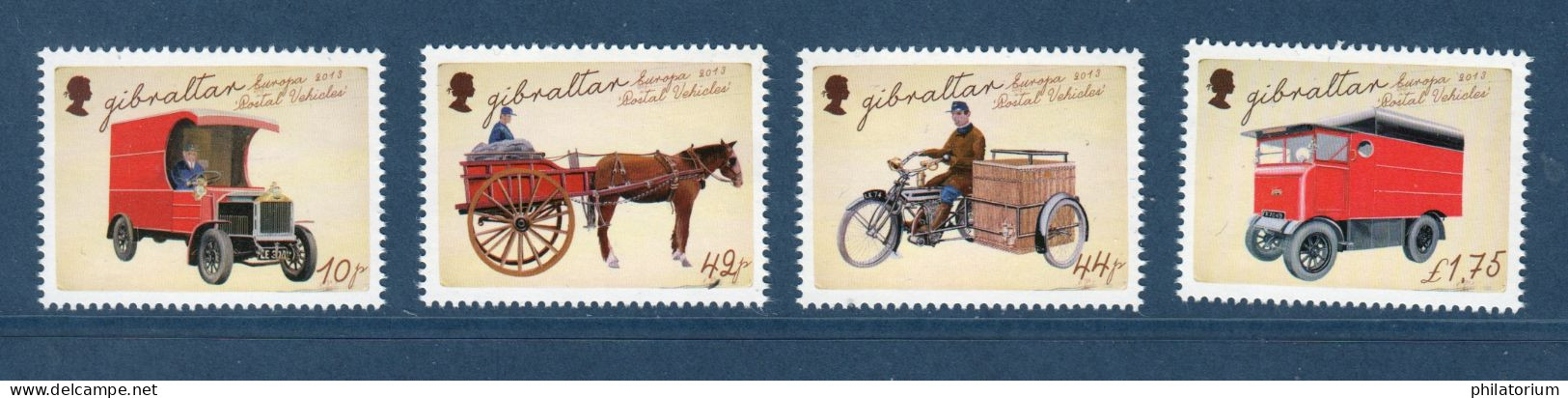 Gibraltar, **, Yv, Mi 1549, 1550, 1551, 1552, SG 1510, 1511, 1522, 1513, Europa, Transport, - Camions