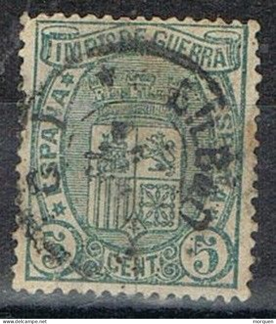 Sello 5 Cts Impuesto Guerra 1875, Escudo España, Fechador BILBAO, Num 154 º - Gebraucht