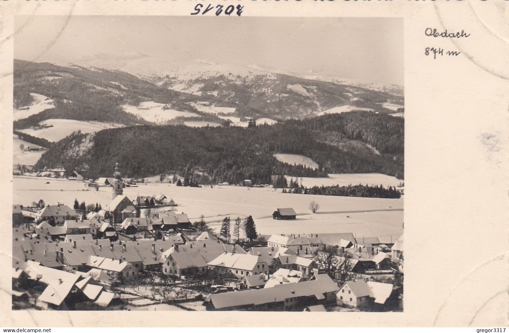 E3542) OBDACH - Steiermark -  Verschneite Häuser Mit Zirbitzkogel 2397m - ALT ! - Obdach