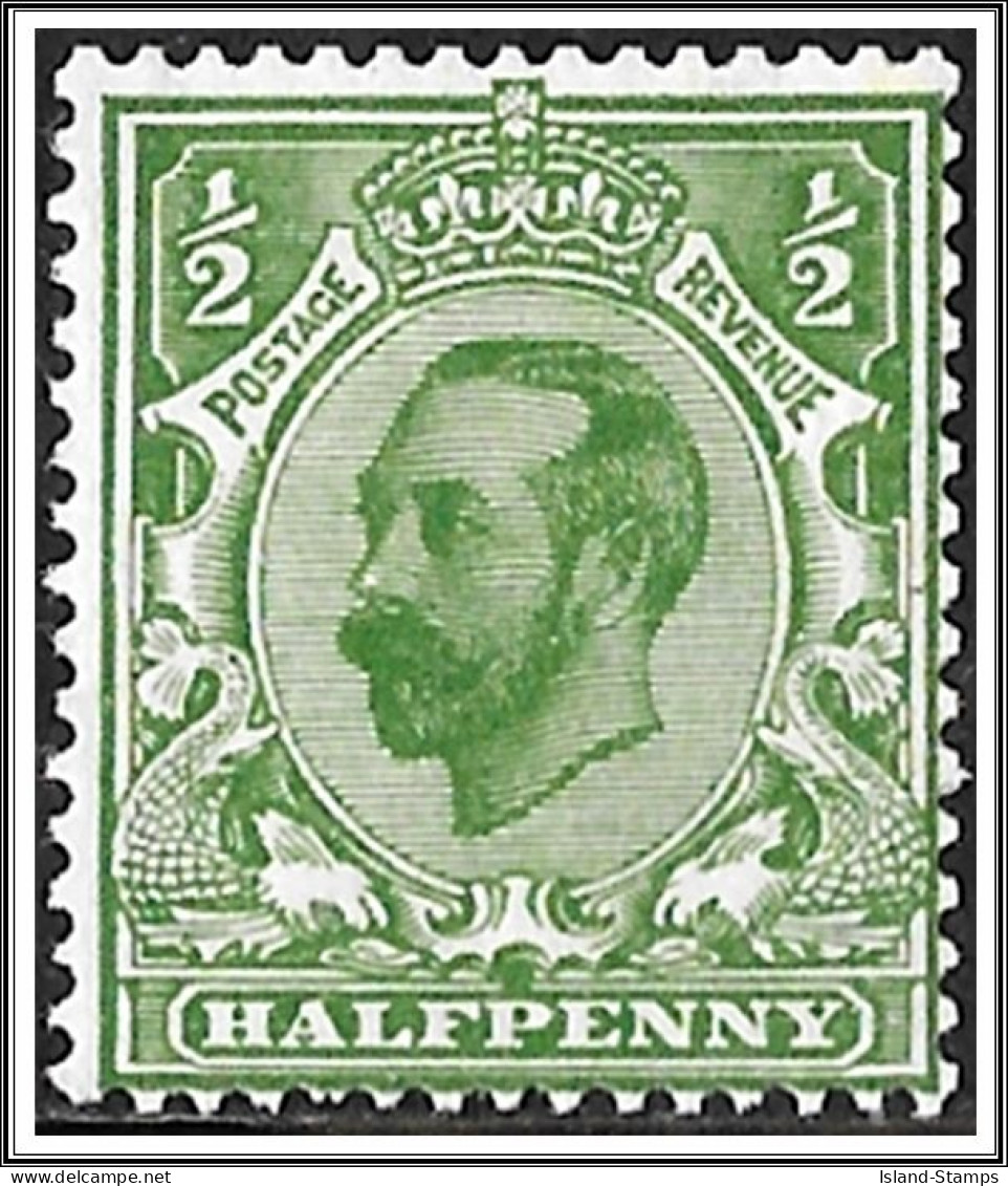 KGV SG334 ½d Pale Green Mounted Mint - Unused Stamps