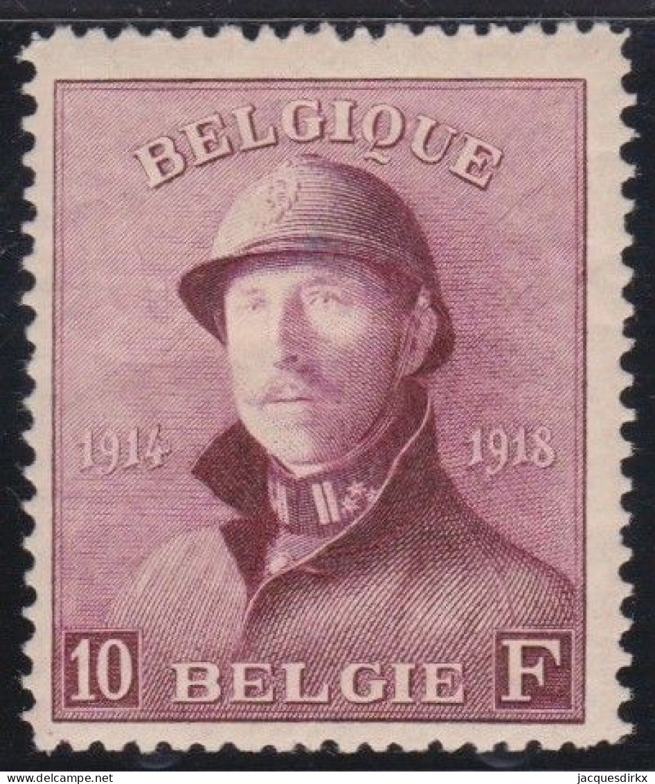 Belgie  .   OBP    .    178   (2 Scans)    .   *        .   Ongebruikt Met Gom    .   /   .    Neuf Avec Gomme - 1919-1920 Roi Casqué