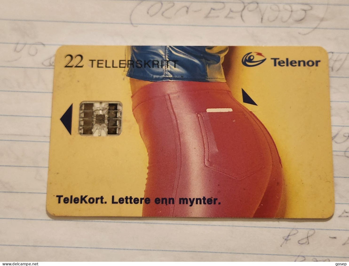 Norway-(N-051)-Rode Bukser-(22 Tellerskritt)-(55)-(C55150075)-used Card+1card Prepiad Free - Norvège