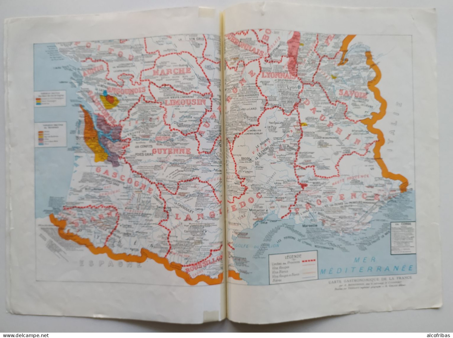 La France Gastronomique Par A. Bourguignon 3 Pages De La Revue L'illustration - Affiches