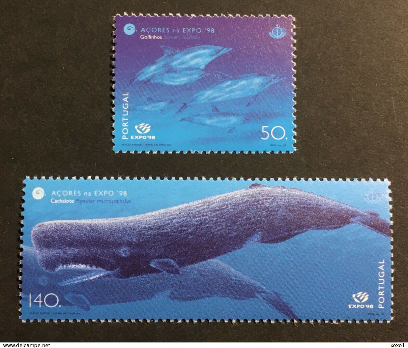 Portugal Azores 1998 MiNr. 468-9A Portugal Azoren Marine Mammals, Dolphins, Sperm Whale  2v MNH ** 2.20 € - Delfines