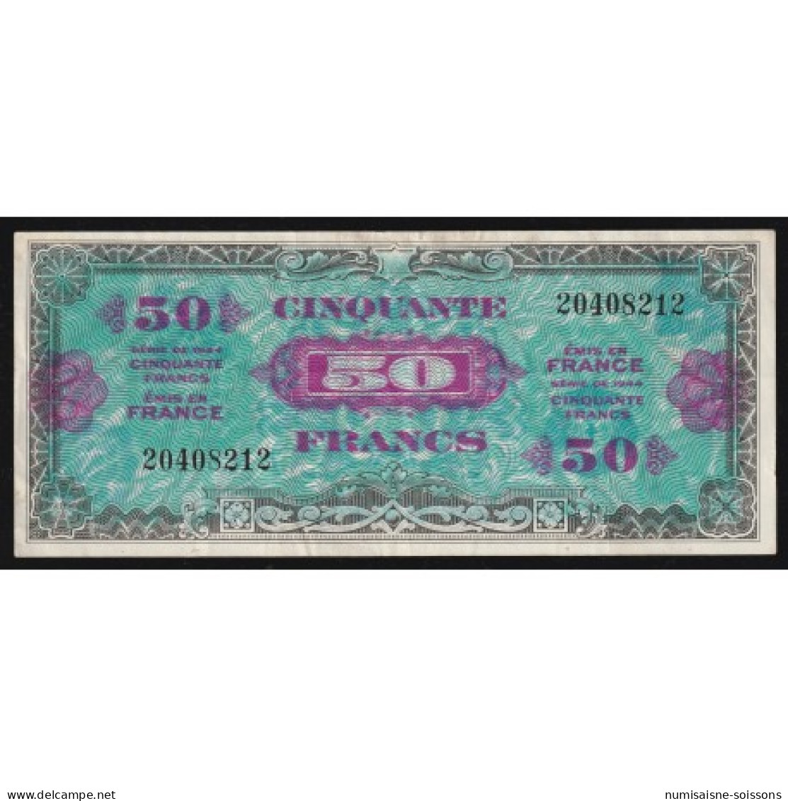 FAY VF 19/1 - 50 FRANCS DRAPEAU - 1944 - SANS SÉRIE - SUP - Zonder Classificatie