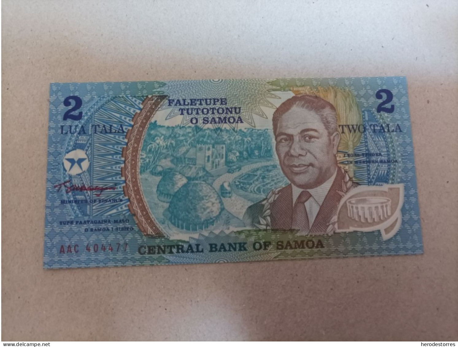 Billete De Samoa De 2 Tala, Año 1990, UNC - Samoa