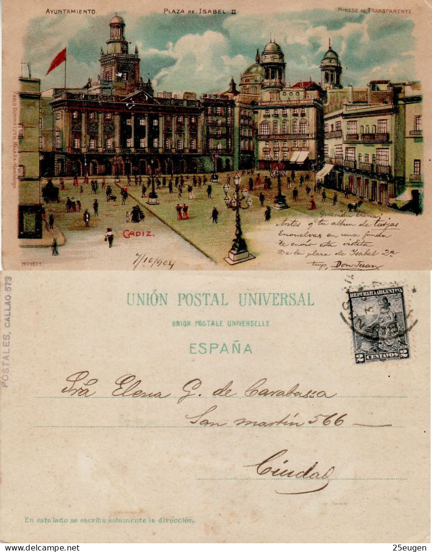 ARGENTINA 1904 POSTCARD SENT TO BUENOS AIRES - Briefe U. Dokumente