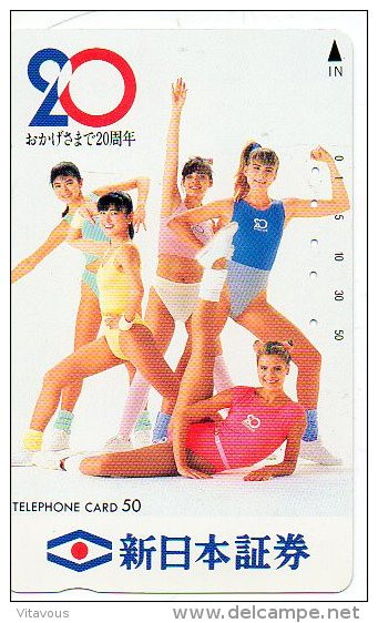 Sport Femme Girl Bikini Gym Gymnastique Télécarte Japon Phonecard  (510) - Japon