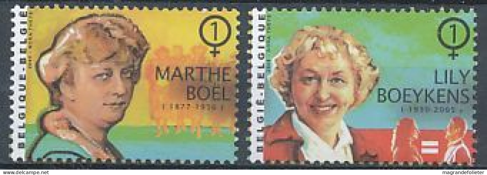 TIMBRE  ZEGEL STAMP  BELGIQUE CONSEIL INTERNATIONAL DES FEMMES 3882-3883  XX - Timbres Télégraphes [TG]