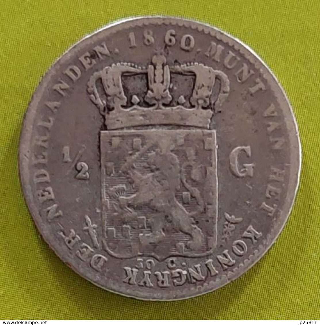 Netherlands - 1/2 Gulden 1860 Willem III Zilver - 1840-1849: Willem II