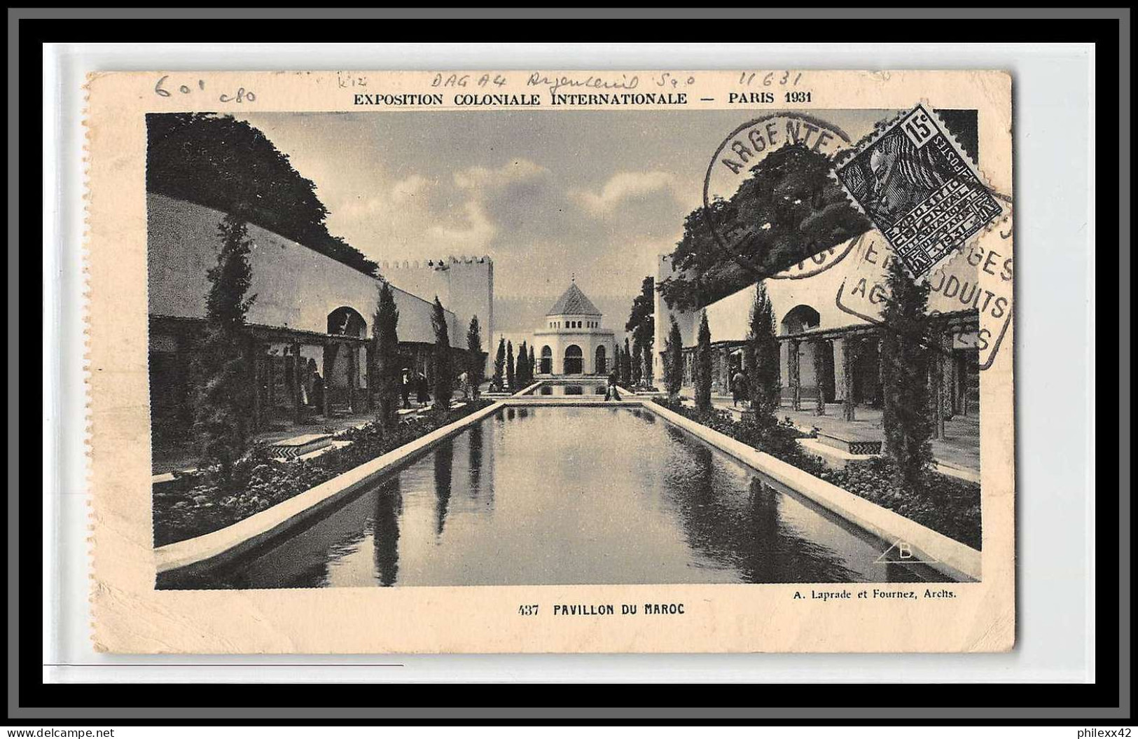 49279 N°270 Exposition Coloniale Paris 1931 Pavillon Du Maroc France Carte Maximum (card) édition Braun - 1930-1939